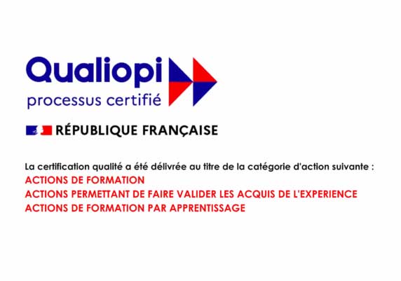 A propos de notre certification Qualiopi